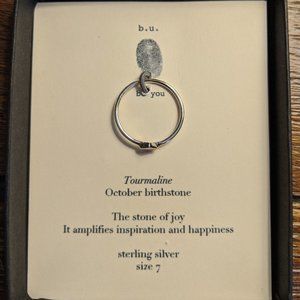 Birth Month Stacker Ring - October/Tourmaline